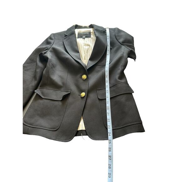 J.Crew Rhodes Blazer Black Preppy Academia Work Office Italian Wool Size 4 - Picture 12 of 12